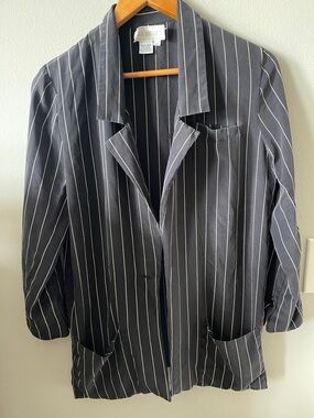 SILK STUDIO silk jacket unlined striped Jacket Korea